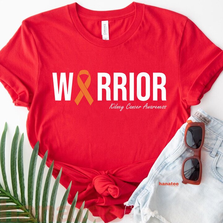 Kidney Cancer Awareness Orange Ribbon 
