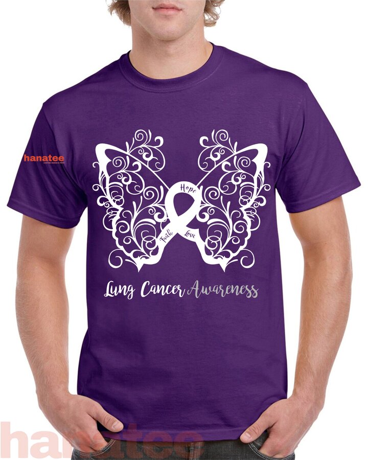 Hope Faith Love Butterfly Lung Cancer Awareness