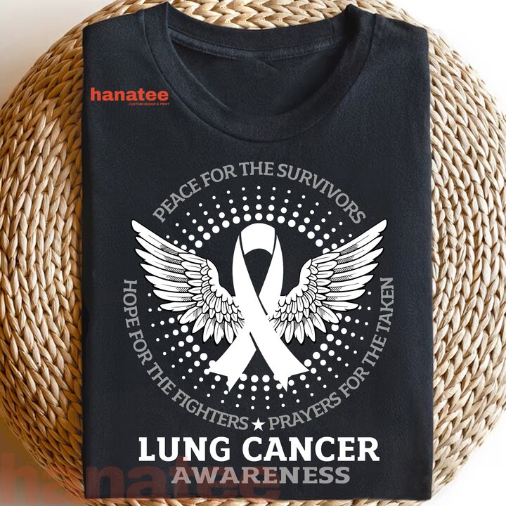 Lung Cancer Awareness White Wings