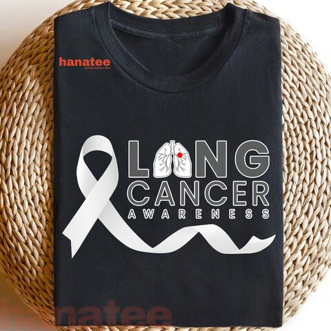 Lung Cancer Awareness White Ribbon