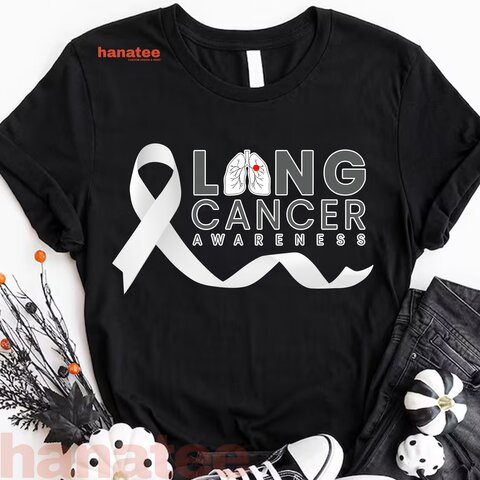 Lung Cancer Awareness White Ribbon