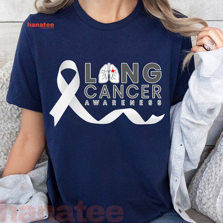 Lung Cancer Awareness White Ribbon