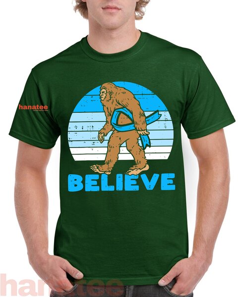 Bigfoot Sasquatch Light Blue Ribbon Prostate Cancer