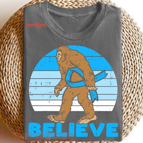 Bigfoot Sasquatch Light Blue Ribbon Prostate Cancer