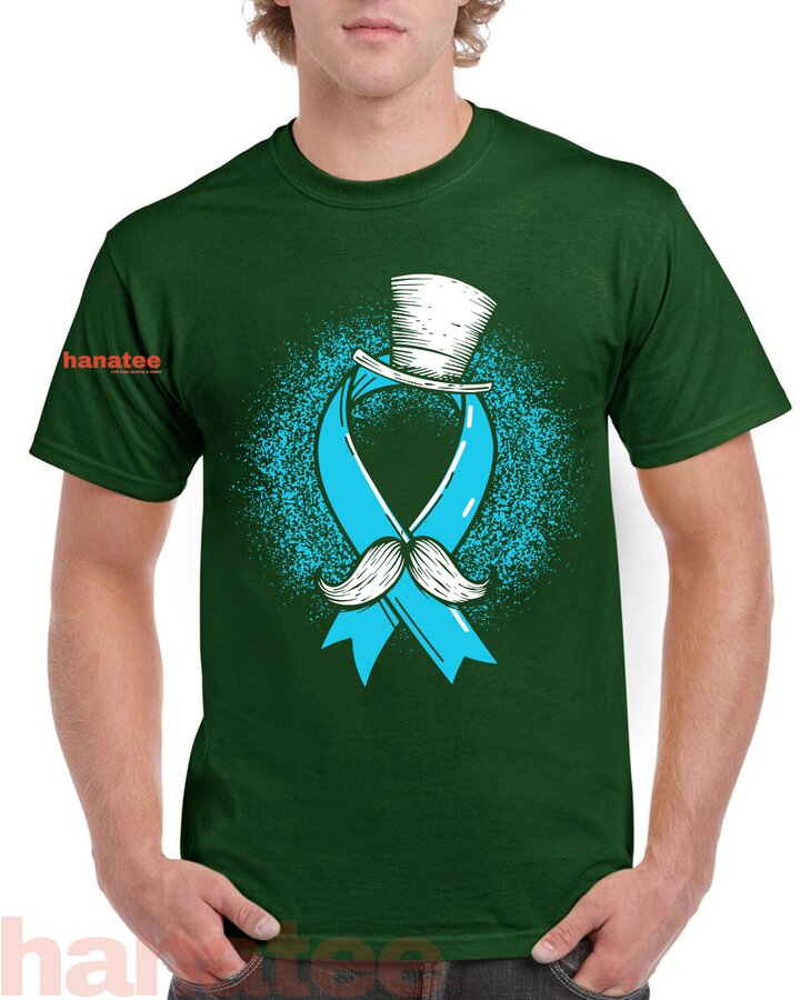Light Blue Ribbon Moustache  Prostate Cancer Awareness
