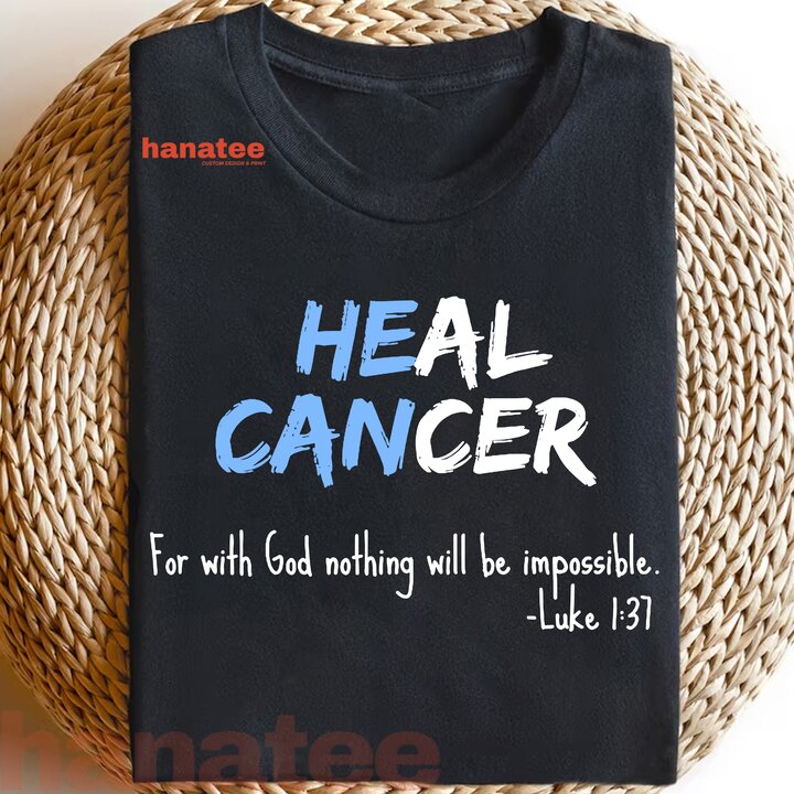 Prostate Cancer Shirt Awareness Blue Bible Verse Heal