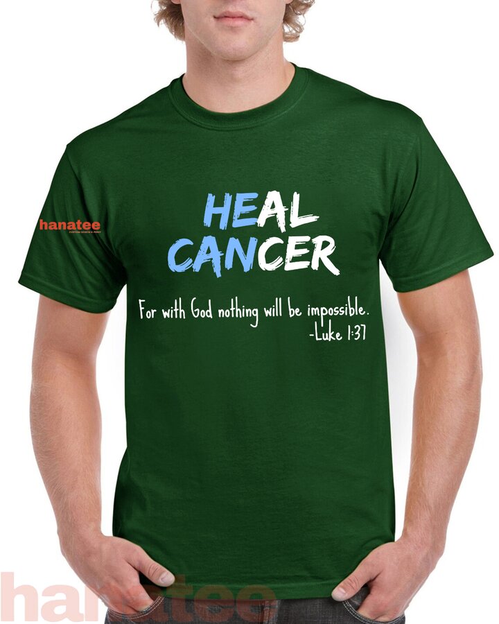 Prostate Cancer Shirt Awareness Blue Bible Verse Heal