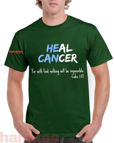 Prostate Cancer Shirt Awareness Blue Bible Verse Heal