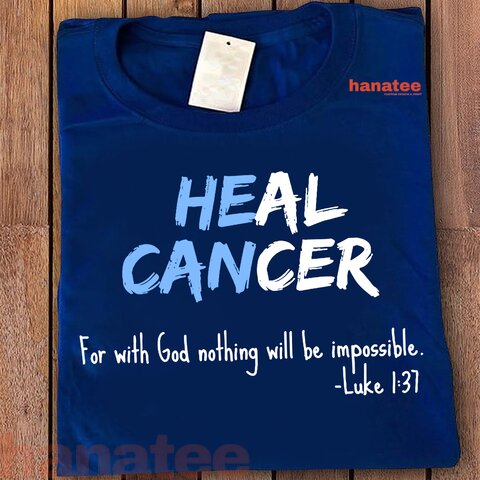 Prostate Cancer Shirt Awareness Blue Bible Verse Heal