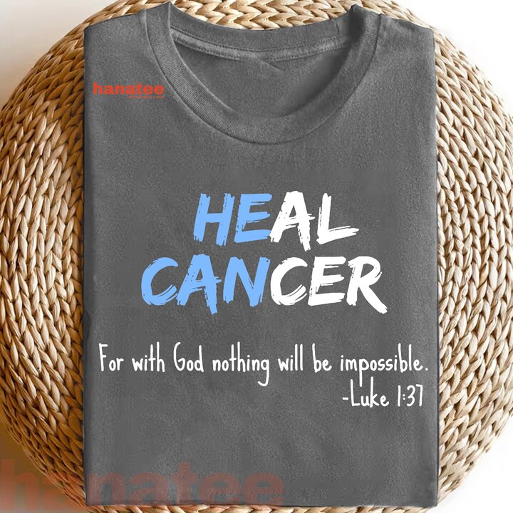 Prostate Cancer Shirt Awareness Blue Bible Verse Heal