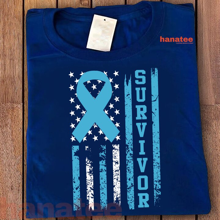 Prostate Cancer Survivor Bold Blue Ribbon