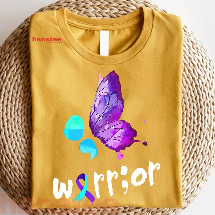 Butterfly Lover Warrior Semicolon Suicide Prevention
