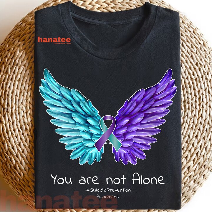 Suicide Prevention Wings And Ribbon