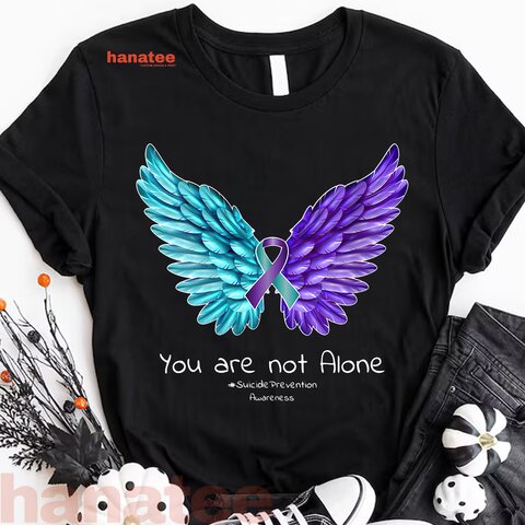 Suicide Prevention Wings And Ribbon