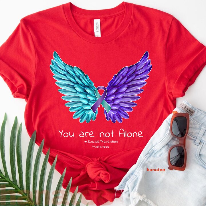 Suicide Prevention Wings And Ribbon