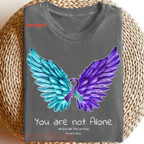 Suicide Prevention Wings And Ribbon