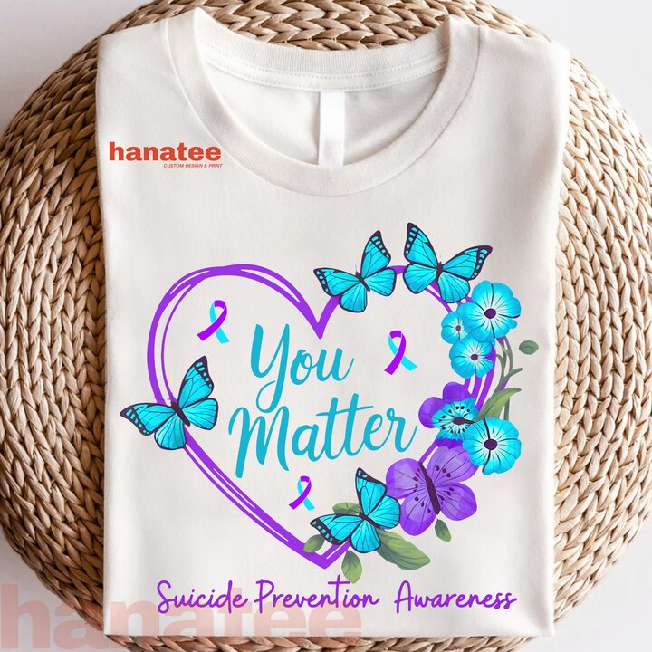 You Matters Suicide Prevention Teal Purple Ribbons