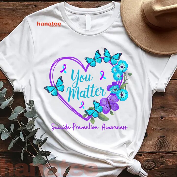 You Matters Suicide Prevention Teal Purple Ribbons