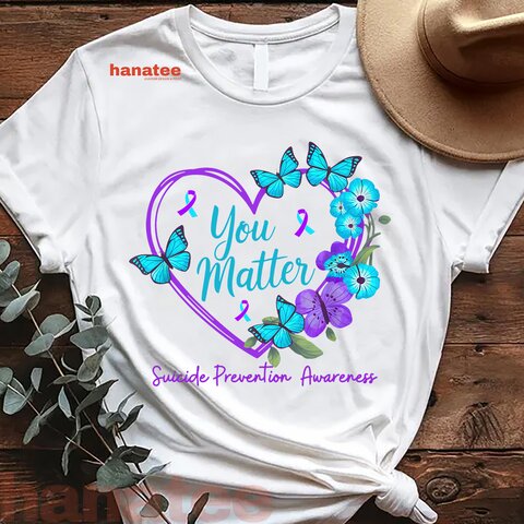 You Matters Suicide Prevention Teal Purple Ribbons