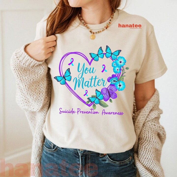 You Matters Suicide Prevention Teal Purple Ribbons