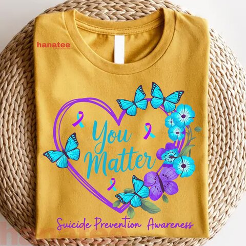 You Matters Suicide Prevention Teal Purple Ribbons