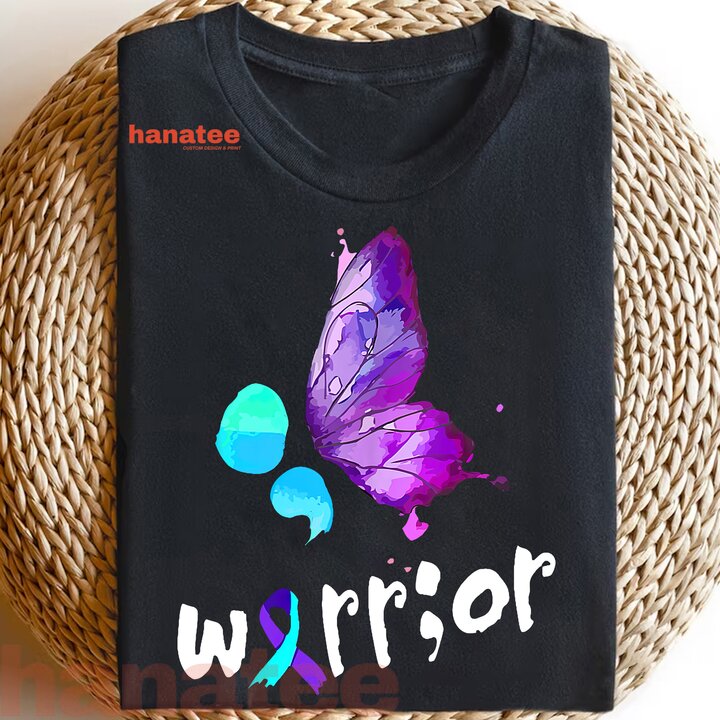 Butterfly Lover Warrior Semicolon Suicide Prevention