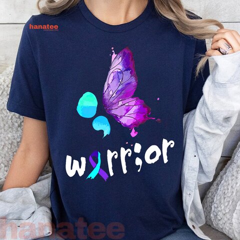Butterfly Lover Warrior Semicolon Suicide Prevention