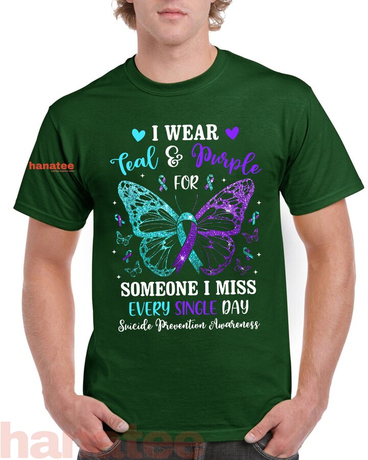 I Wear Teal  Purple Suicide Prevention Awareness