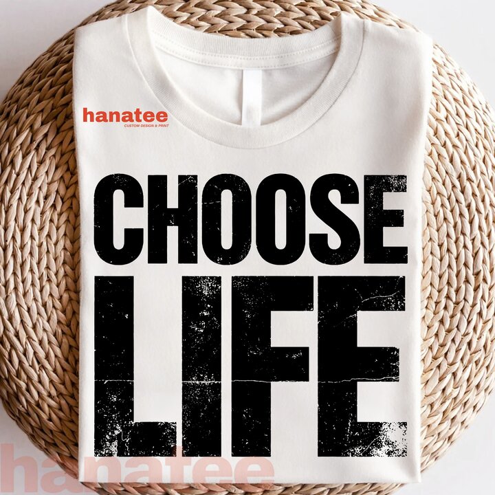 Vintage 80s Choose Life Distressed