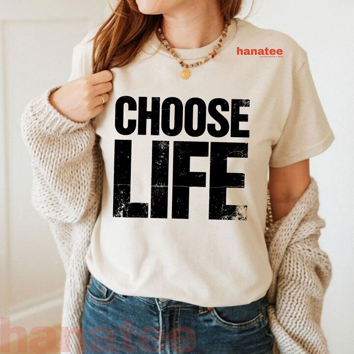 Vintage 80s Choose Life Distressed