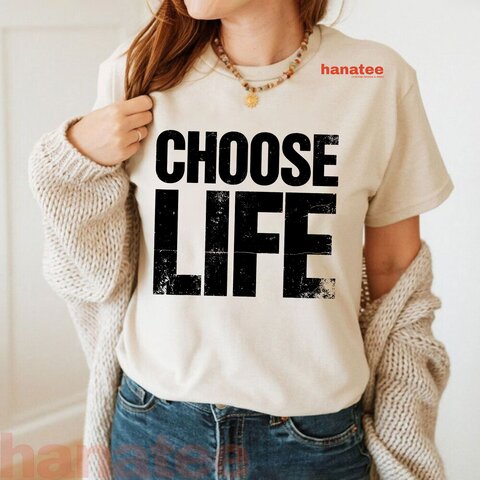 Vintage 80s Choose Life Distressed