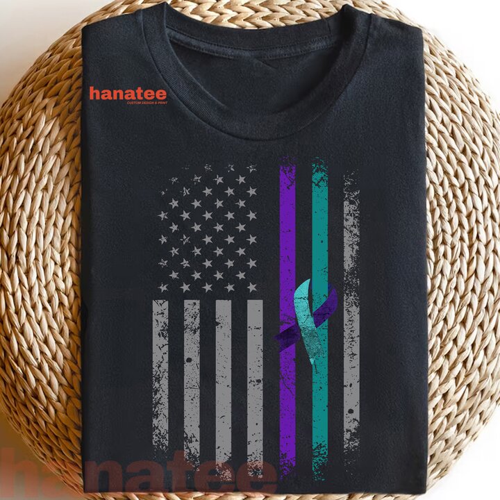 Vintage American Flag Suicide Prevention Awareness