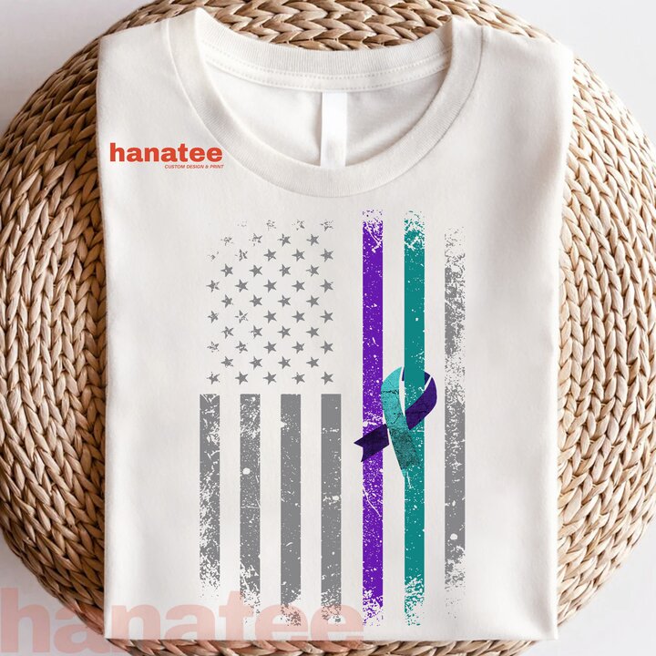 Vintage American Flag Suicide Prevention Awareness