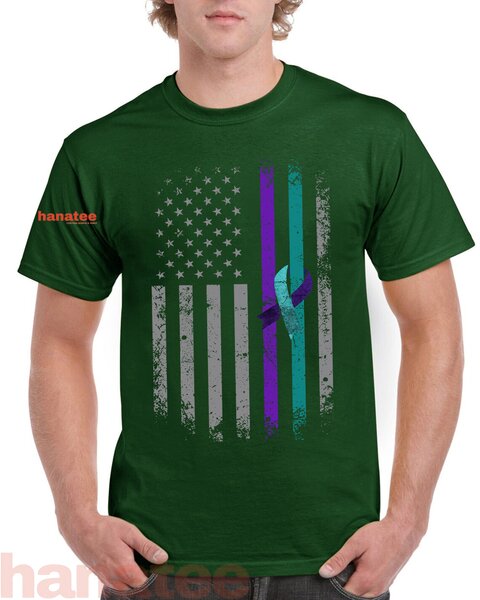 Vintage American Flag Suicide Prevention Awareness