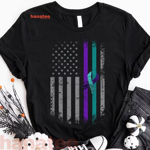 Vintage American Flag Suicide Prevention Awareness