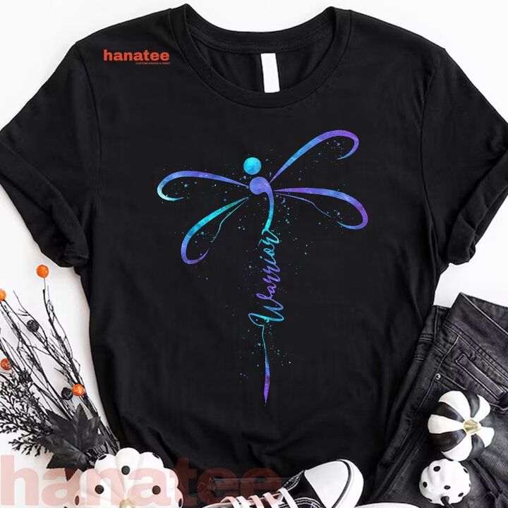 Warrior Dragonfly Semicolon Suicide Prevention Awareness