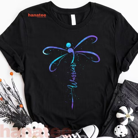 Warrior Dragonfly Semicolon Suicide Prevention Awareness