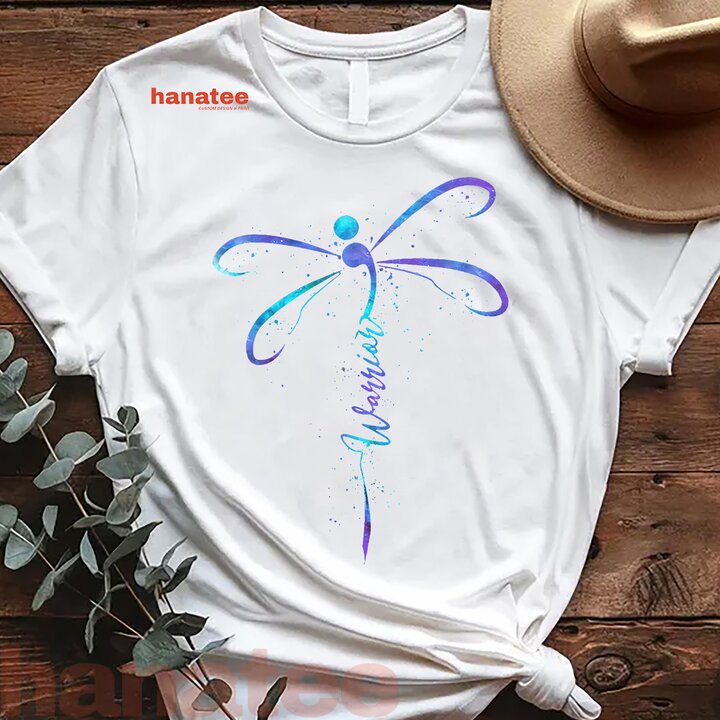Warrior Dragonfly Semicolon Suicide Prevention Awareness