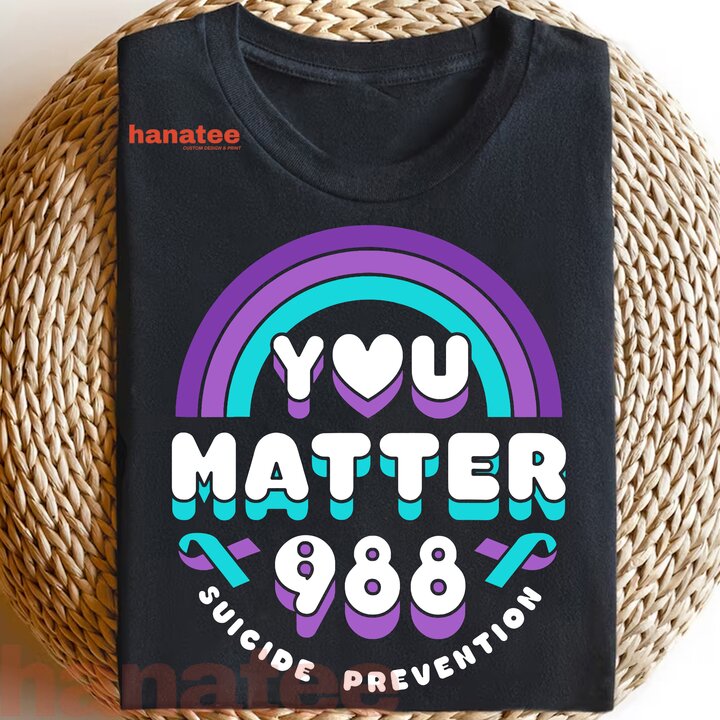 You Matter 988 Suicide Prevention Awareness Rainbow