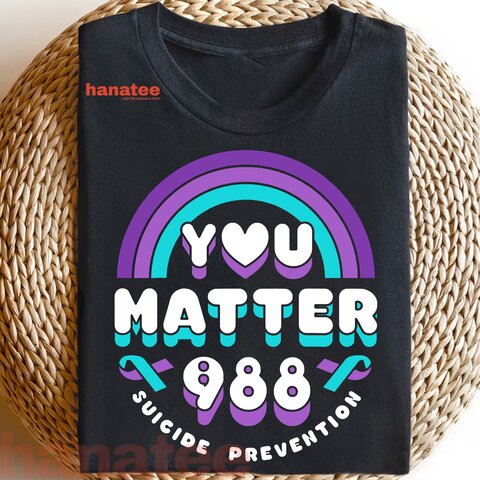 You Matter 988 Suicide Prevention Awareness Rainbow