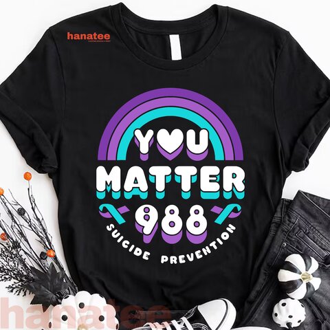 You Matter 988 Suicide Prevention Awareness Rainbow