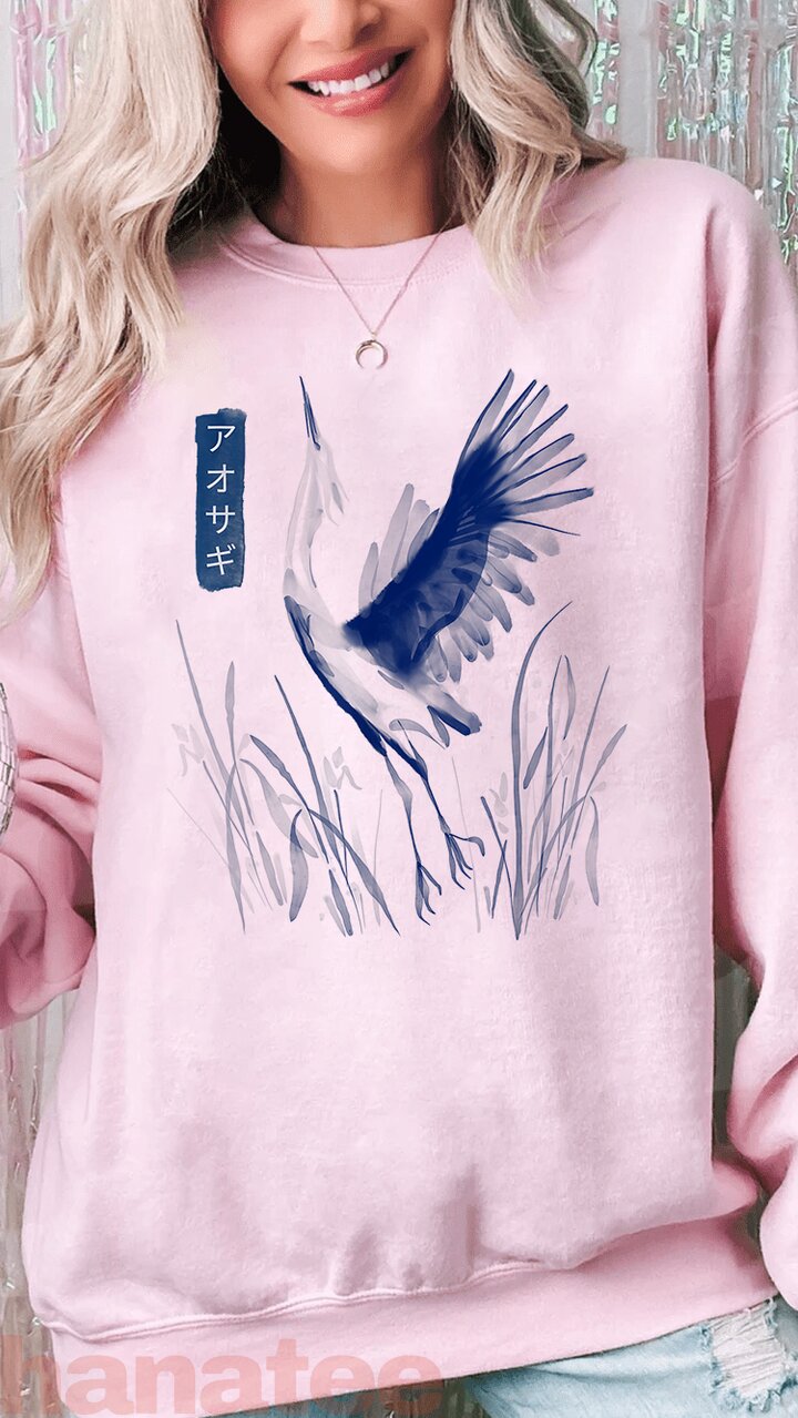 Blue Heron Bird Japanese