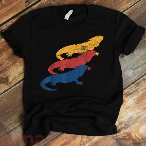 Iguana Lizard Retro  