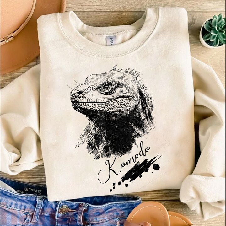 Vintage Travel Asia Indonesia Komodo Dragon  