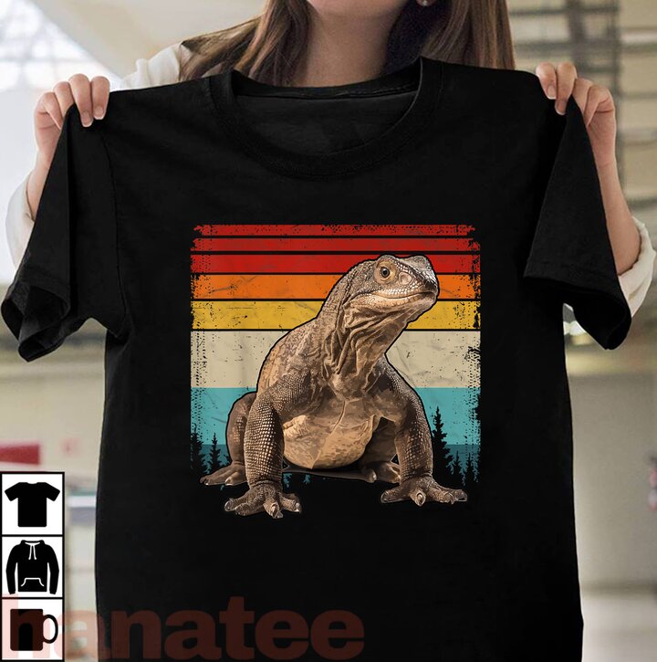 Vintage Distressed Retro Cool Komodo Dragon 