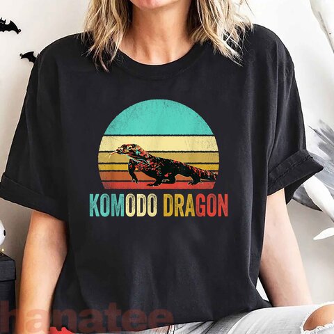 Vintage Komodo Dragon Sunset 