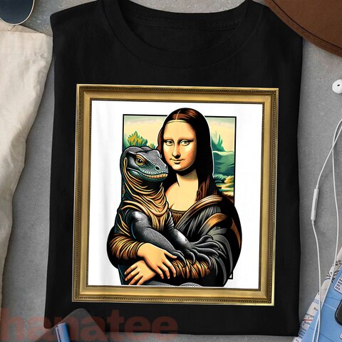 Mona Lisa With Komodo Dragon