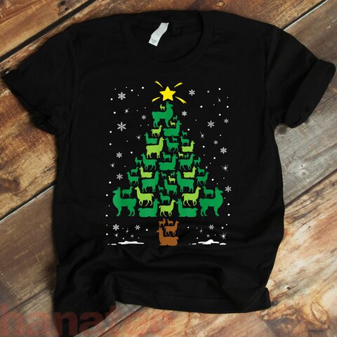 Llama Alpaca Lovers Holiday Family Matching Christmas Tree 