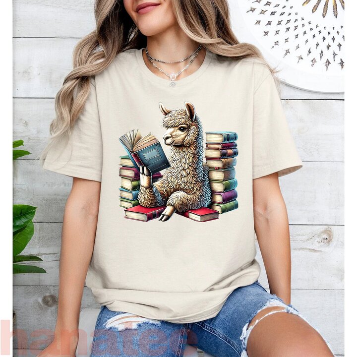 Llama Reading Book Reader Lover 
