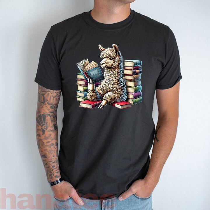 Llama Reading Book Reader Lover 